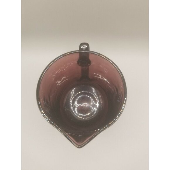 Kanebo Amethyst Glass Pitcher Milk Juice Water Jug Handled Pitcher Purple Glass - Picture 5 of 7